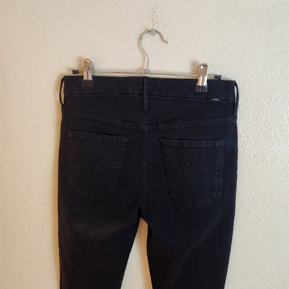 MOTHER High Waisted Looker Ankle Fray Pink Glitter Jeans Size 26 - Picture 12 of 14